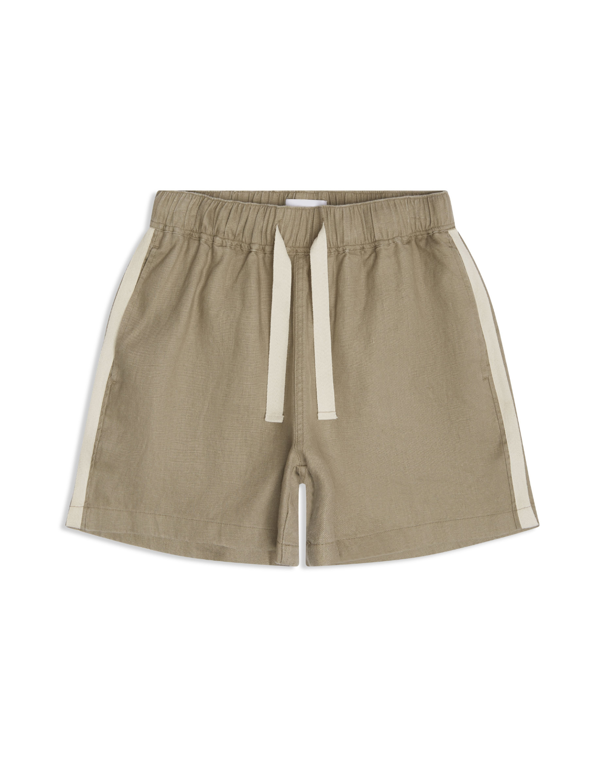 Amalfi Stripe Linen Short - Stone