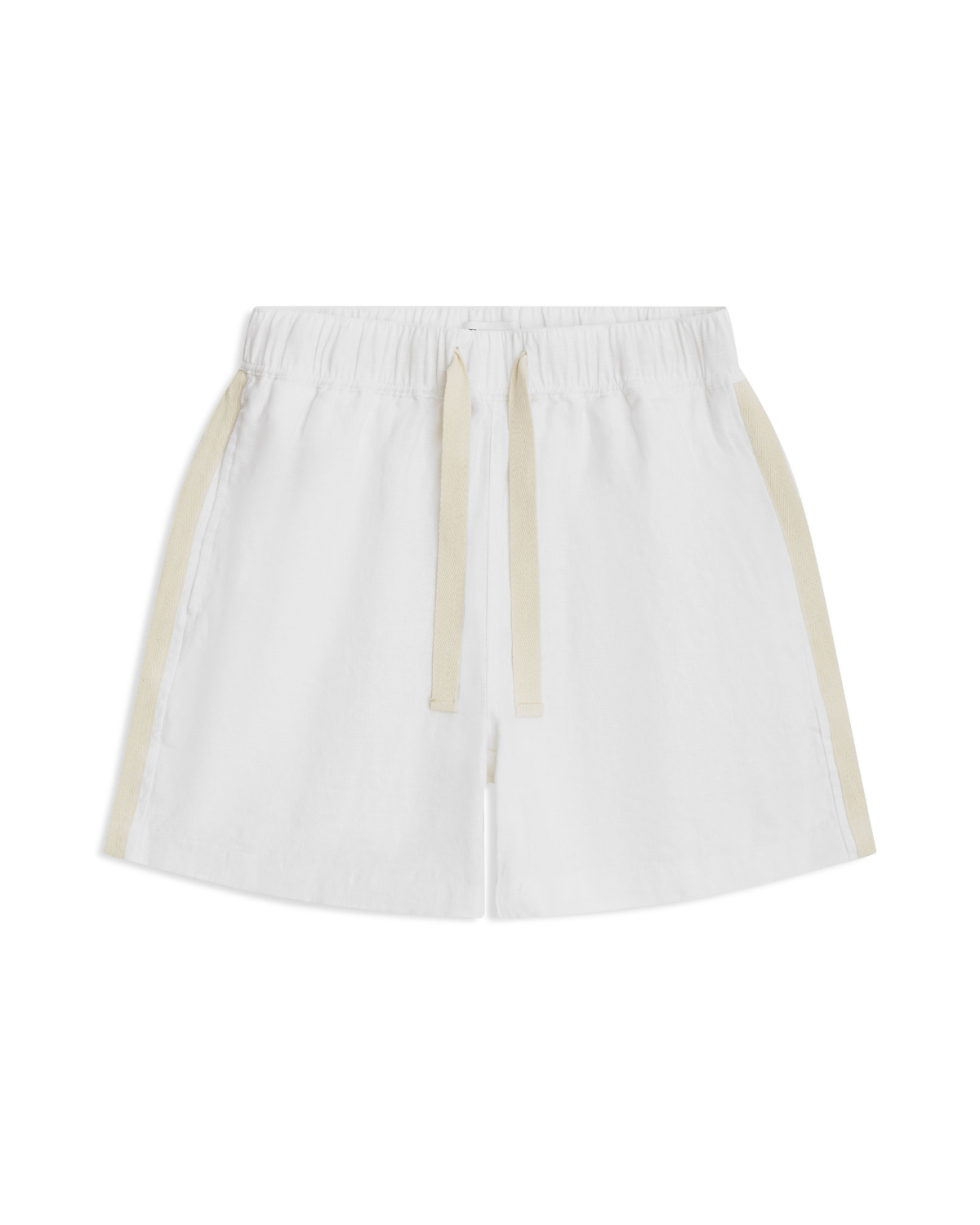 Amalfi Stripe Linen Short - White