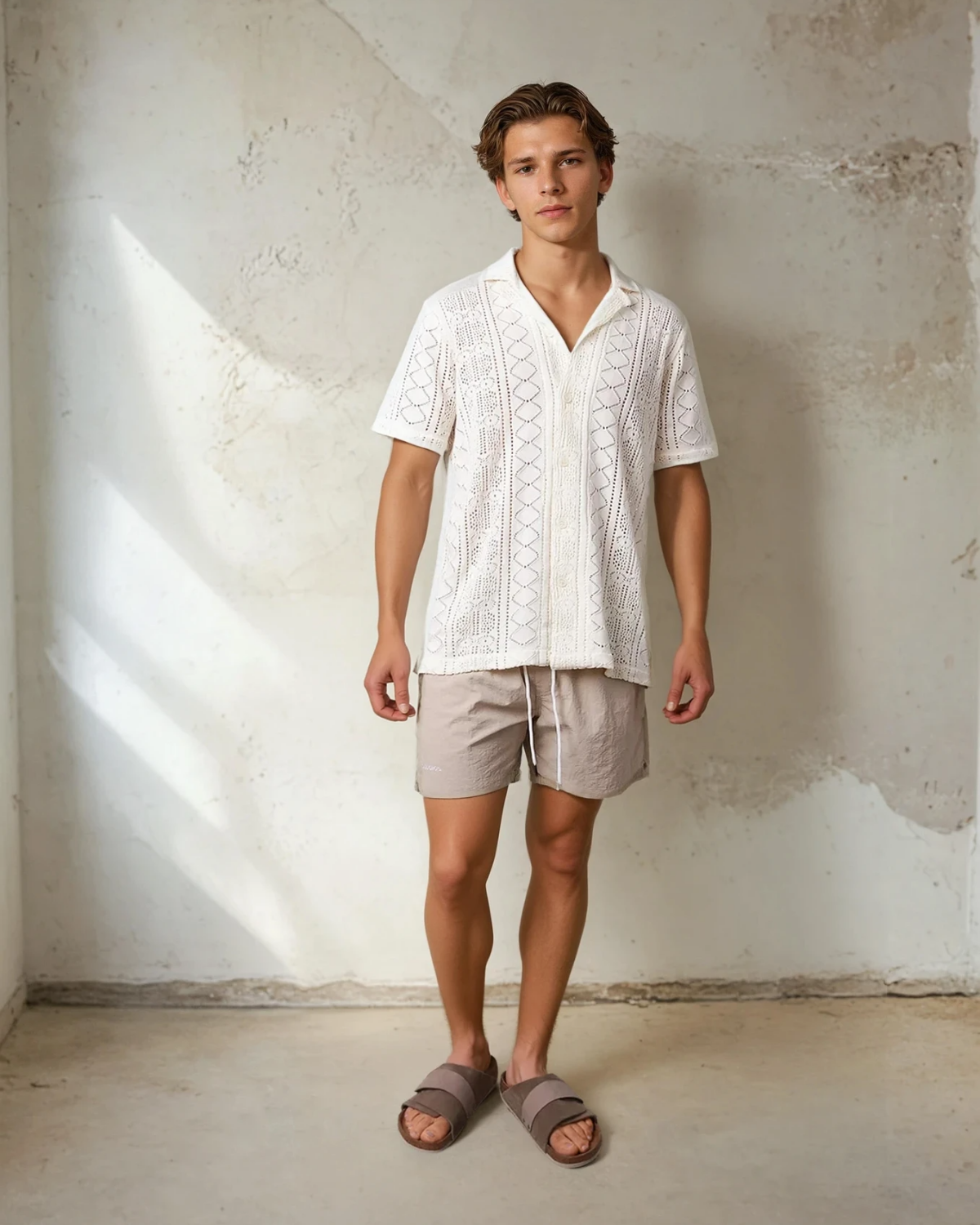 Cinetto Knit S/S Shirt - Cream