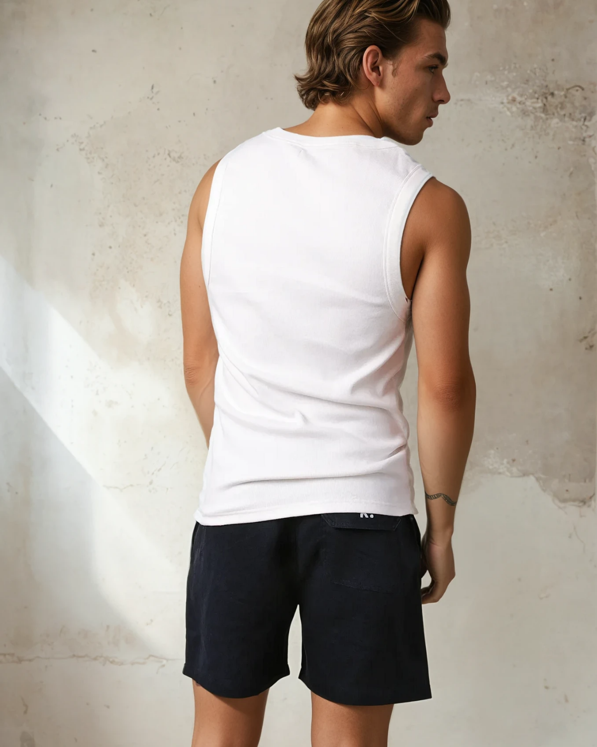 Amalfi Stripe Linen Short - Midnight