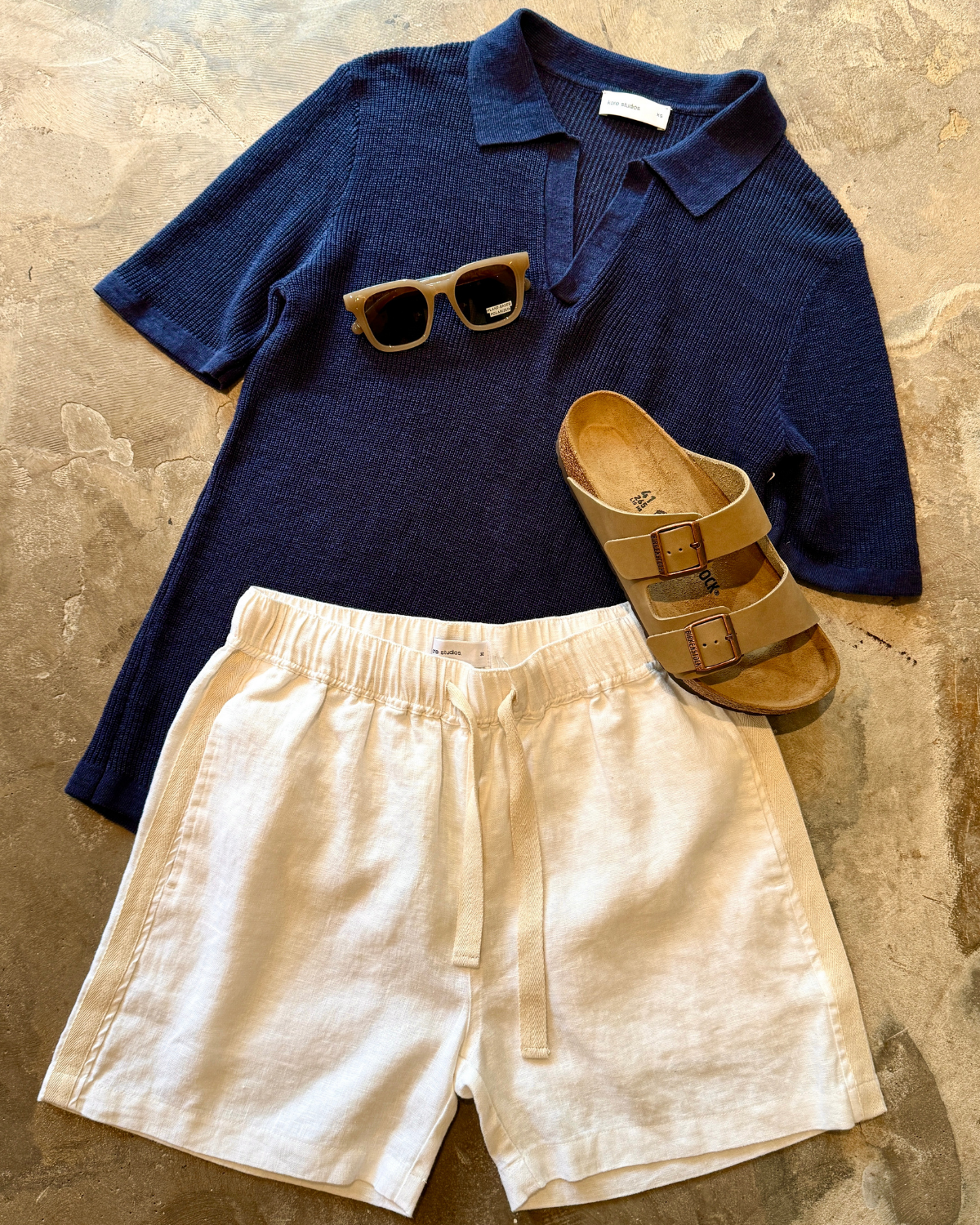 Lucca Linen Polo Midnight