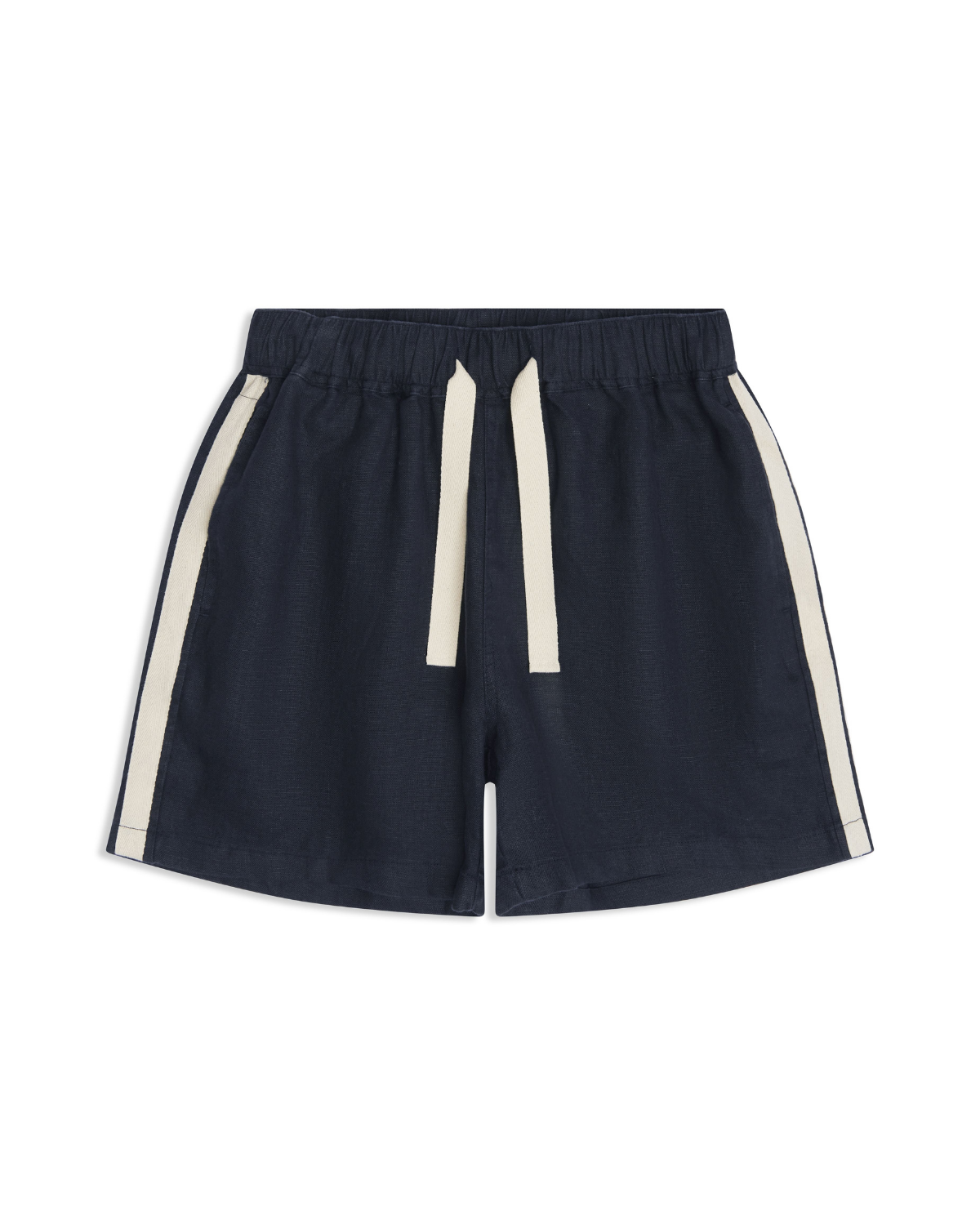 Amalfi Stripe Linen Short - Midnight