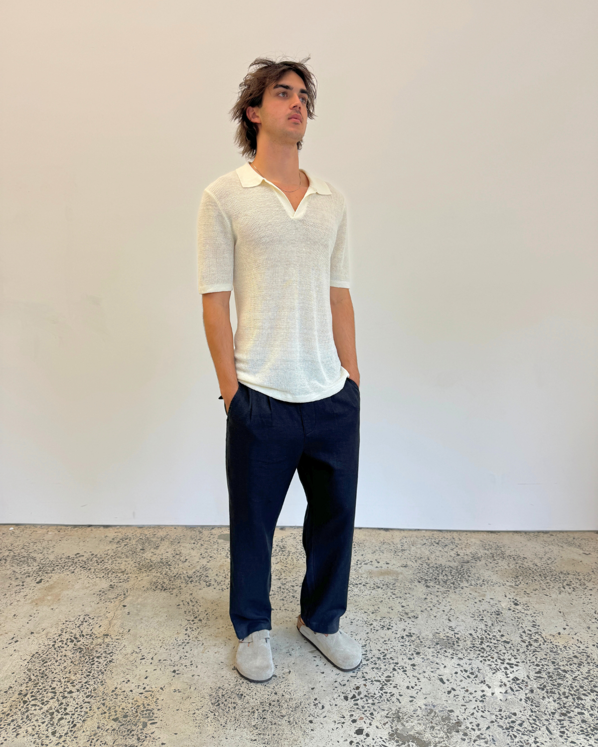 Linen Slack Pant - Night