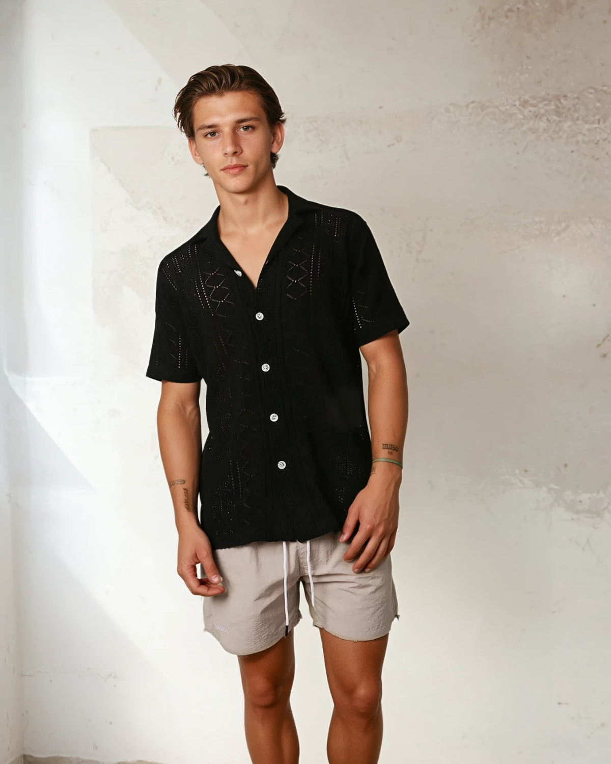 Cinetto Knit S/S Shirt - Black