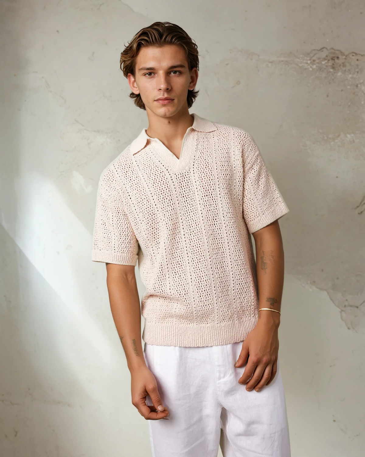 Maya Knit Polo Cream