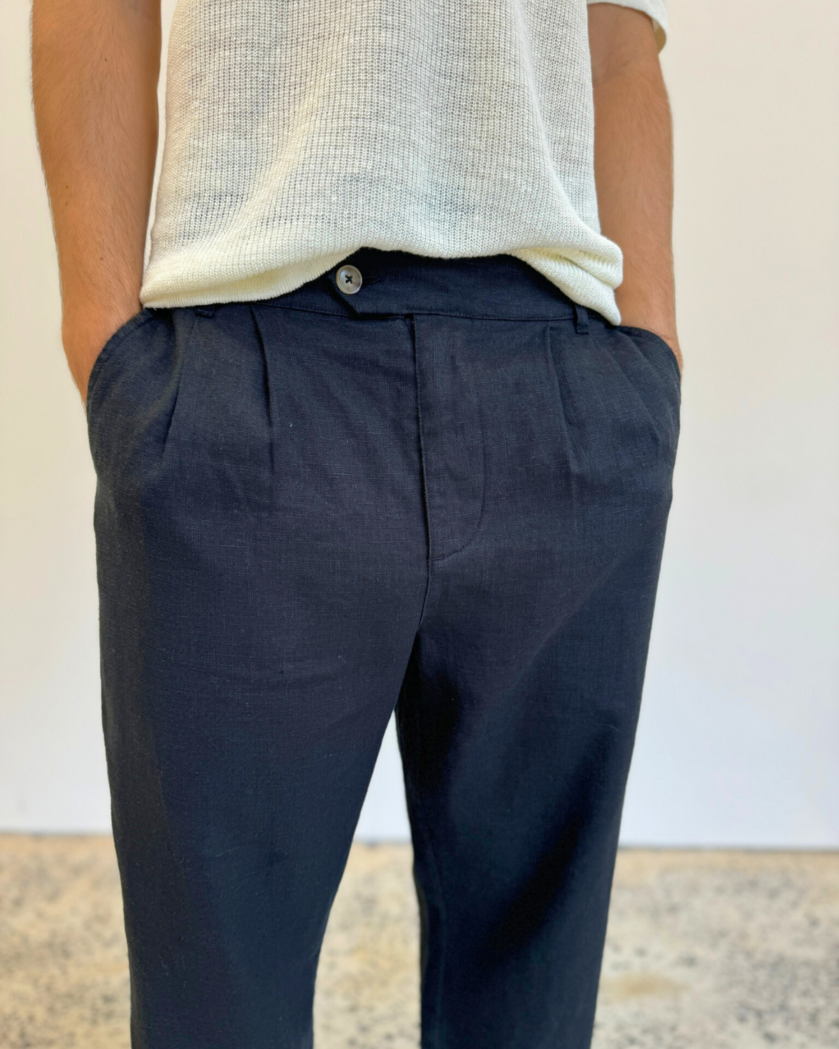 Linen Slack Pant - Night