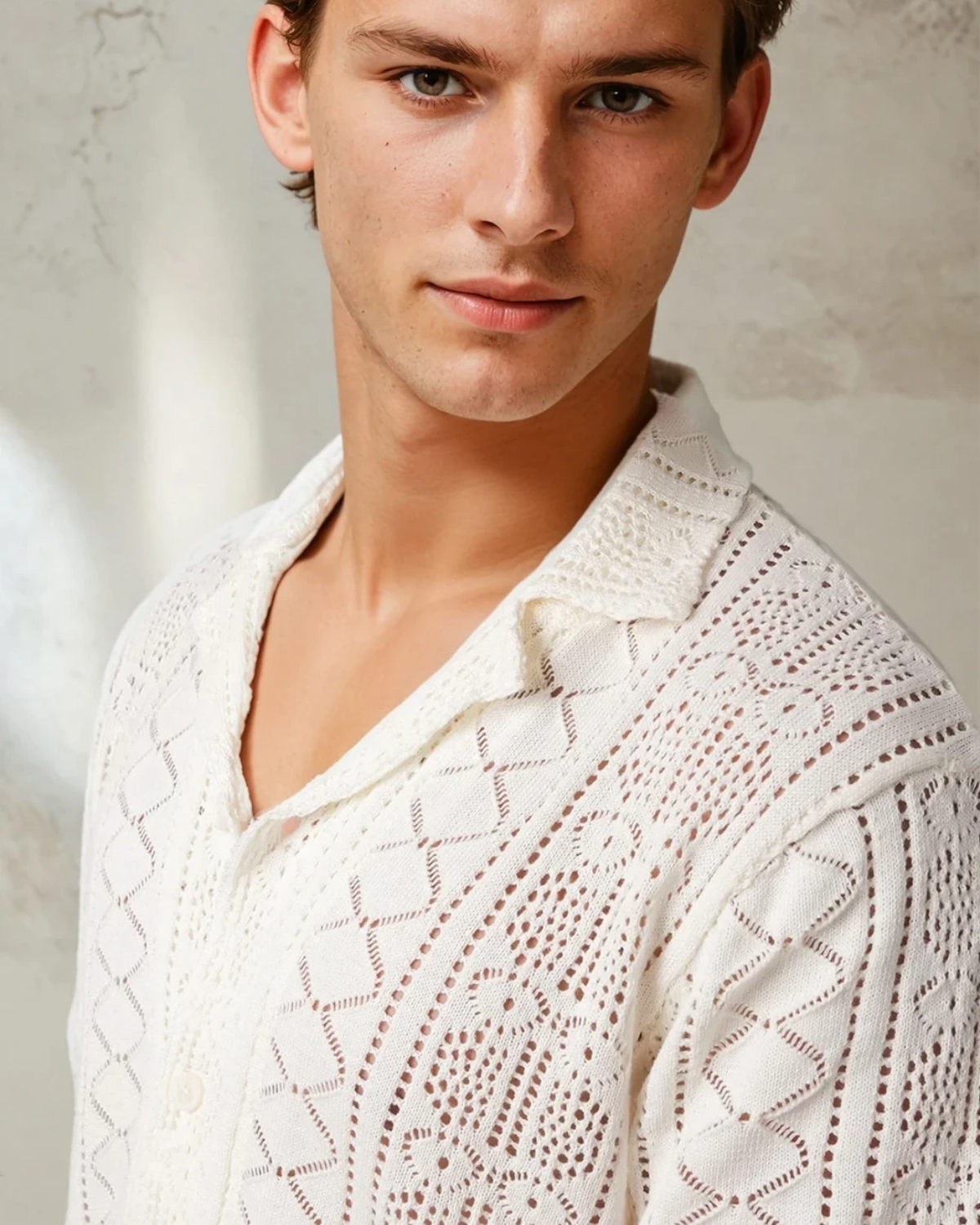 Cinetto Knit S/S Shirt - Cream
