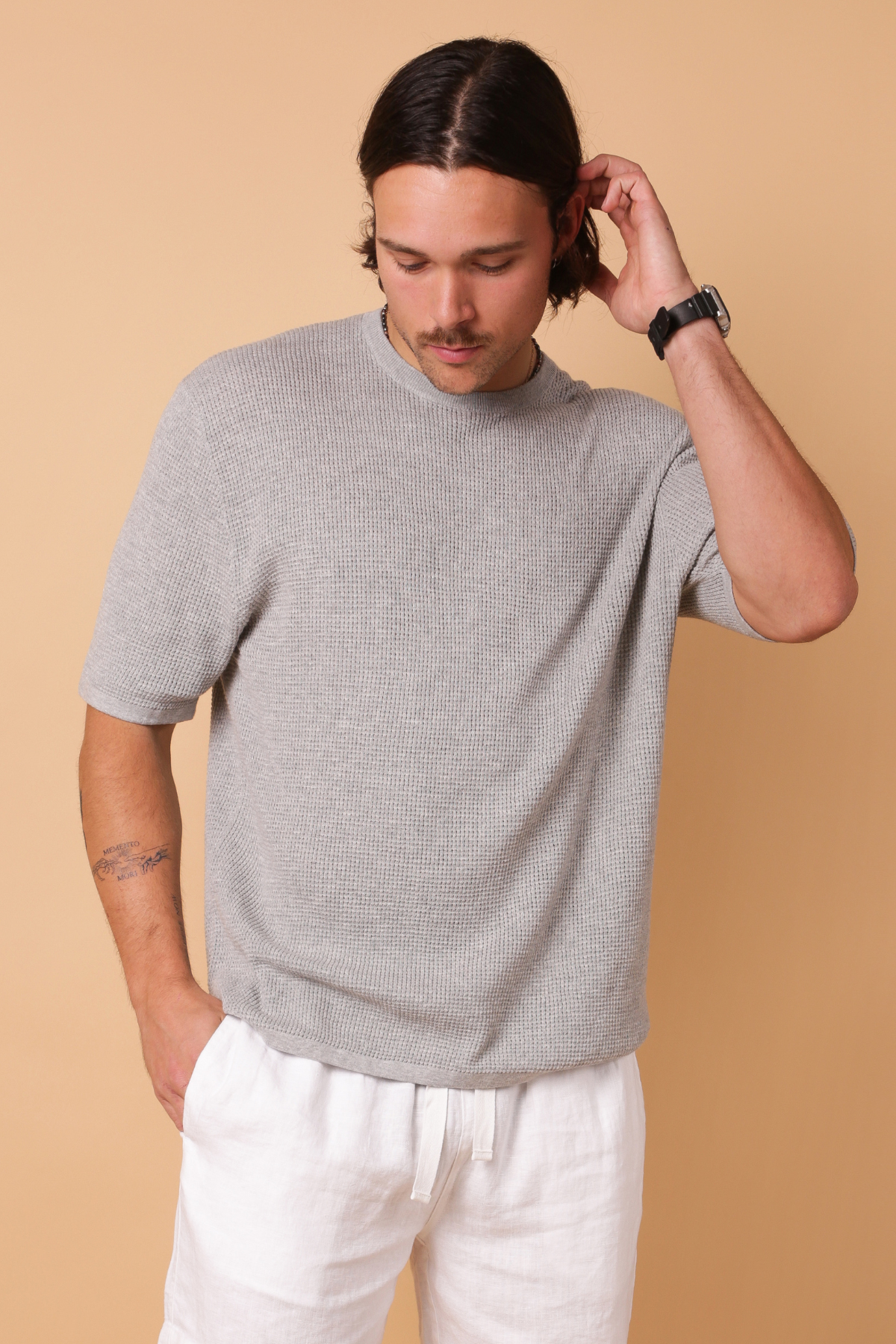 Soft Knit Tee Ash Marle