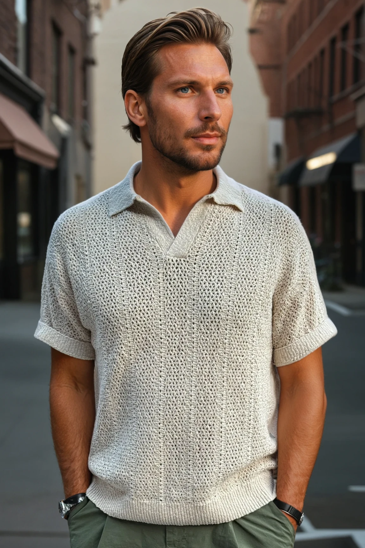 Maya Knit Polo Cream