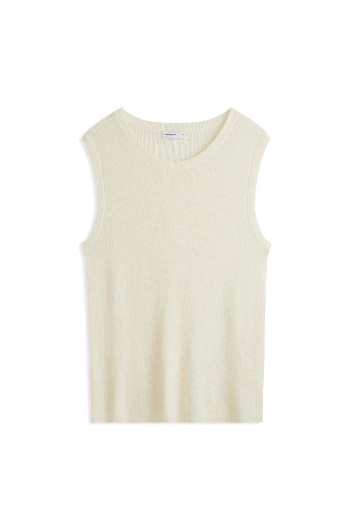 Plane Knit Vest White