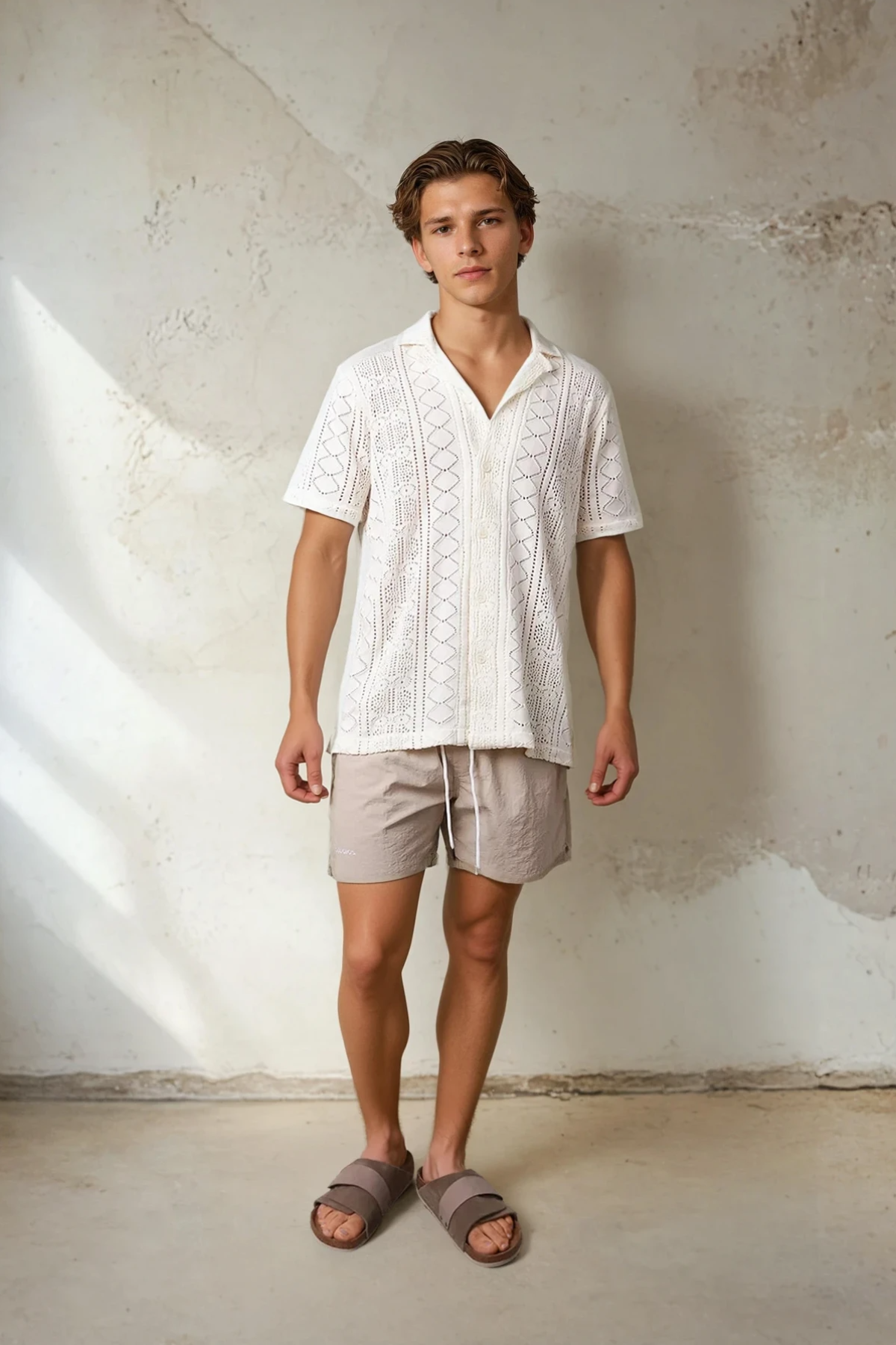 Cinetto Knit S/S Shirt - Cream