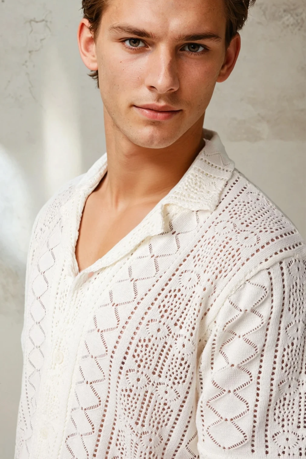 Cinetto Knit S/S Shirt - Cream