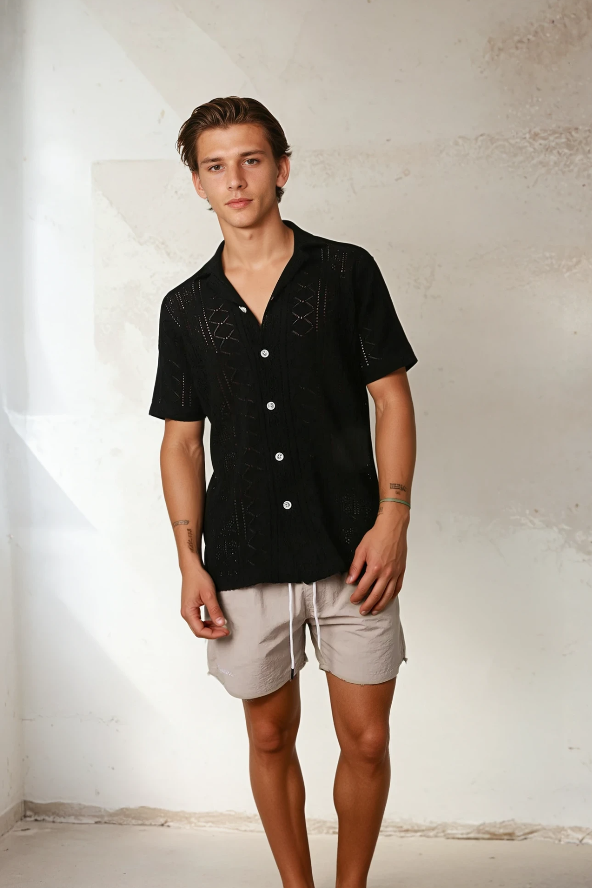 Cinetto Knit S/S Shirt - Black