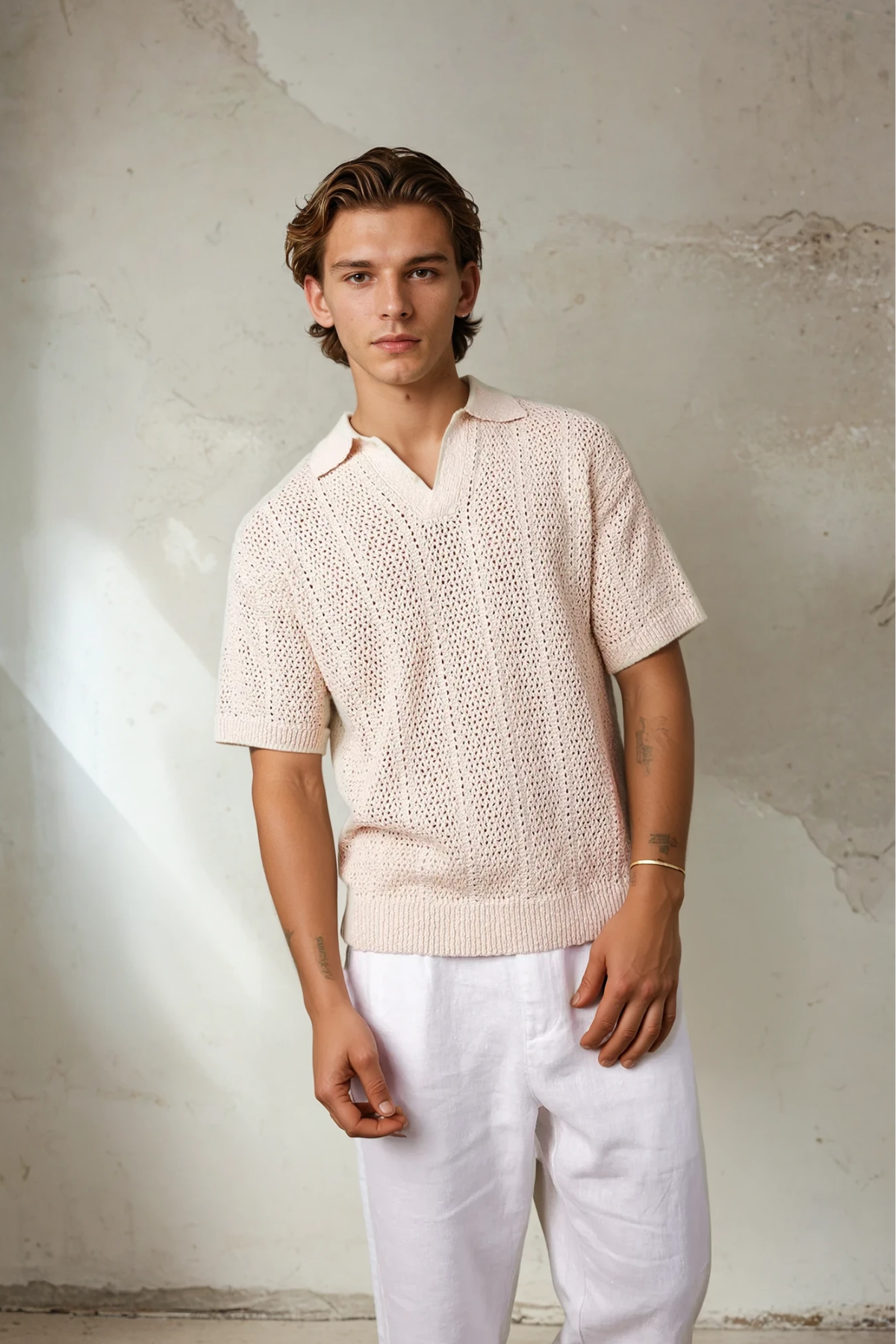 Maya Knit Polo Cream