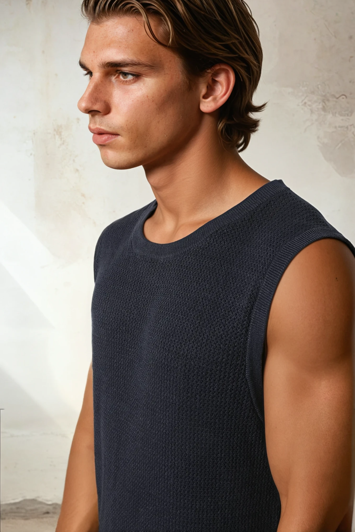 Plane Knit Vest Midnight