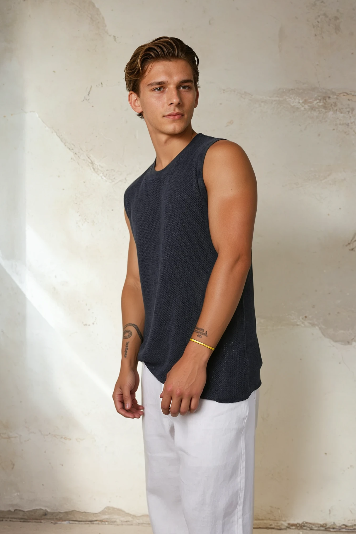 Plane Knit Vest Midnight